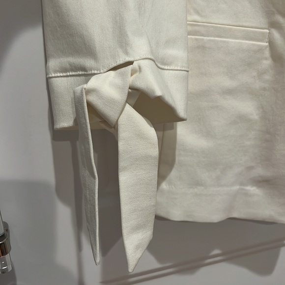 89th Madison white/cream cotton blazer w 3/4-length sleeves - Picture 2 of 4